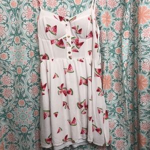 Thin strap watermelon dress